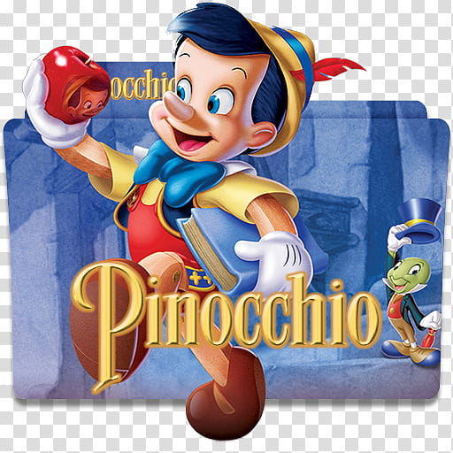 Disney Movies Folder Icon Collection Part , Pinocchio () v transparent background PNG clipart