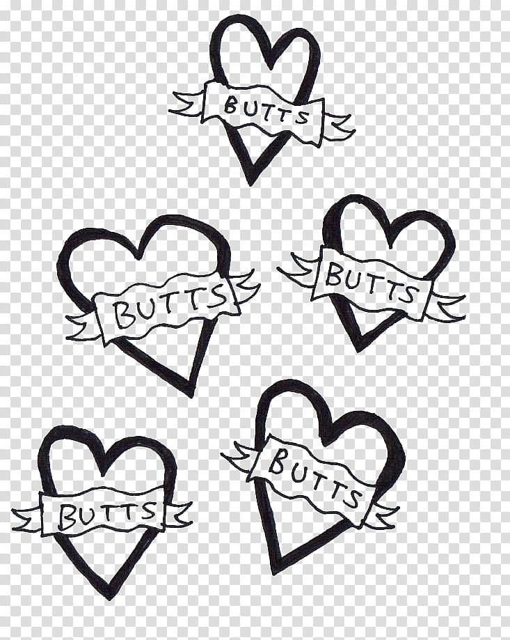 BLACK RESOURCES, heart with butts text illustration transparent background PNG clipart