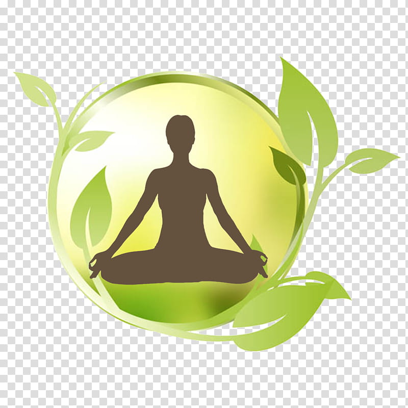 Green Leaf Logo, Meditation, Yoga, Yoga Series, Lotus Position, Asana, Exercise, Vriksasana transparent background PNG clipart