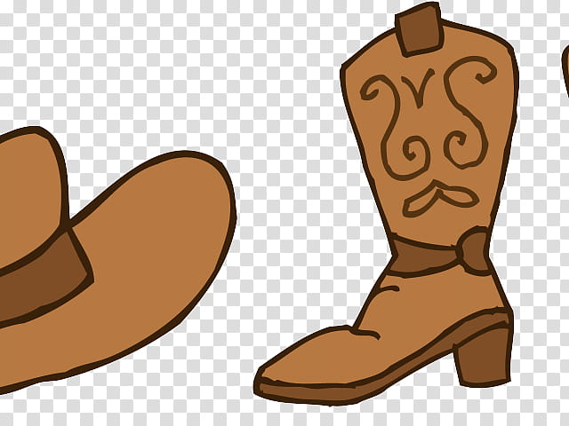 Cowboy Hat, Cowboy Boot, Hat n Boots, Shoe, Western, Stetson, Footwear, Brown transparent background PNG clipart