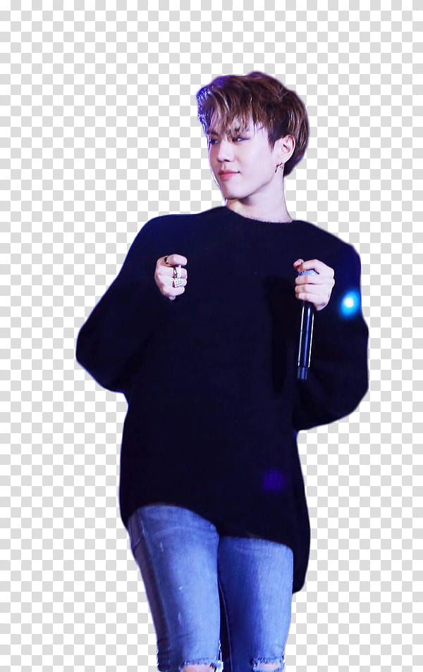 YUGYEOM, person holding microphone transparent background PNG clipart