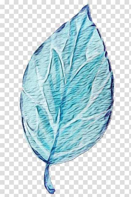 Green Leaf Watercolor, Blue, Watercolor Painting, Turquoise, Bluegreen, Teal, Aqua, Feather transparent background PNG clipart