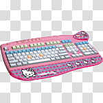 glamour ico and icons , , pink Hello Kitty-themed computer keyboard transparent background PNG clipart