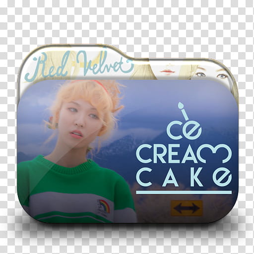 Red Velvet Ice Cream Cake Folder Icon Pack, RV Wendy  transparent background PNG clipart