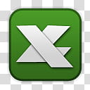 Ms office Icons Xpx , Excel, green and white X logo transparent background PNG clipart