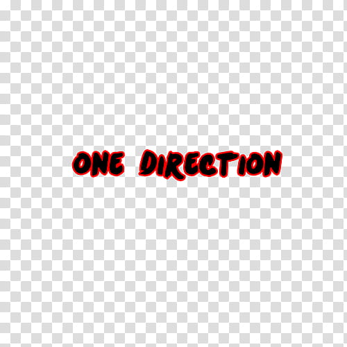 One Direction Text, red one direction logo transparent background PNG clipart