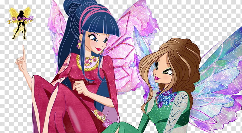World of Winx Musa and Flora Onyrix transparent background PNG clipart