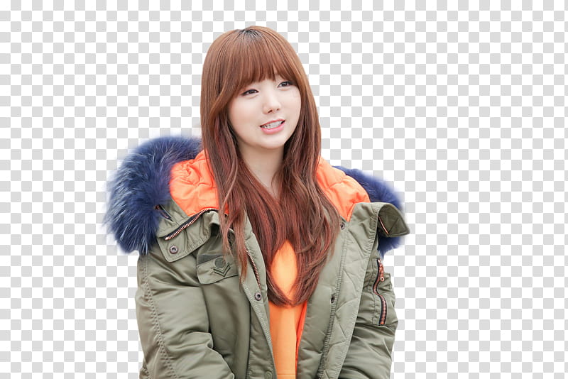 RENDER KEI JOY, woman wearing green parka jacket transparent background PNG clipart