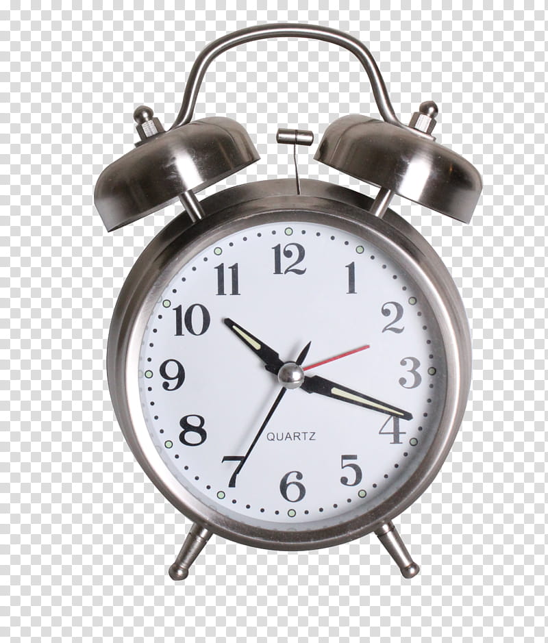 Vintage Alarm Clock, round gray alarm clock transparent background PNG clipart