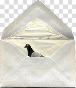 ENVELOPES, white envelope with pigeon inside transparent background PNG clipart