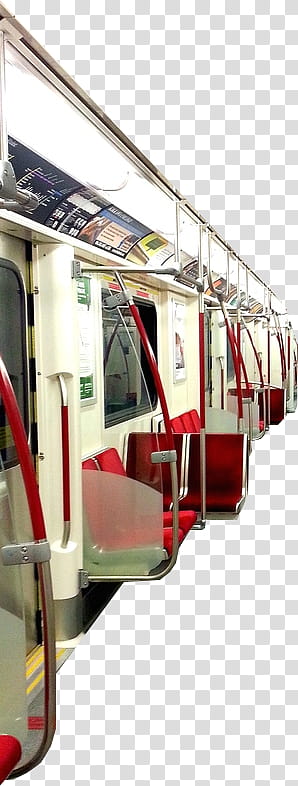 watchers , white and red train interior view transparent background PNG clipart