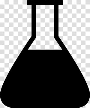 Chemistry, Laboratory Flasks, Erlenmeyer Flask, Test Tubes, Laboratory Funnels, Filter Funnel, Black, Black And White
 transparent background PNG clipart thumbnail