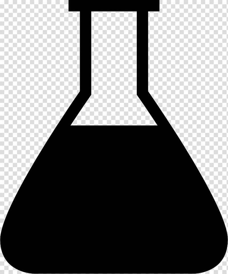 Chemistry, Laboratory Flasks, Erlenmeyer Flask, Test Tubes, Laboratory Funnels, Filter Funnel, Black, Black And White transparent background PNG clipart