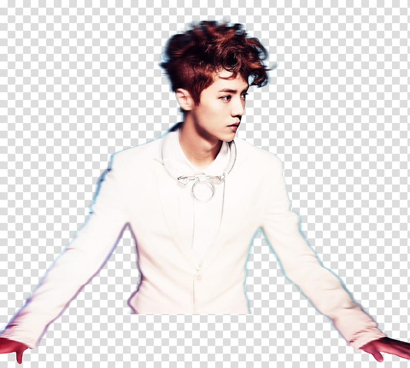 EXO Overdose, man in white long-sleeved shirt transparent background PNG clipart