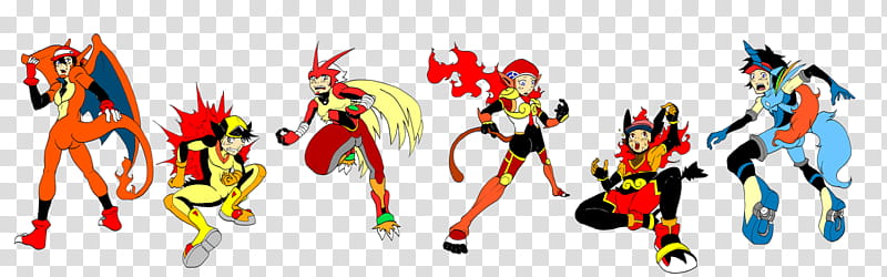 Pokeman heroes solid colored, anime character transparent background PNG clipart