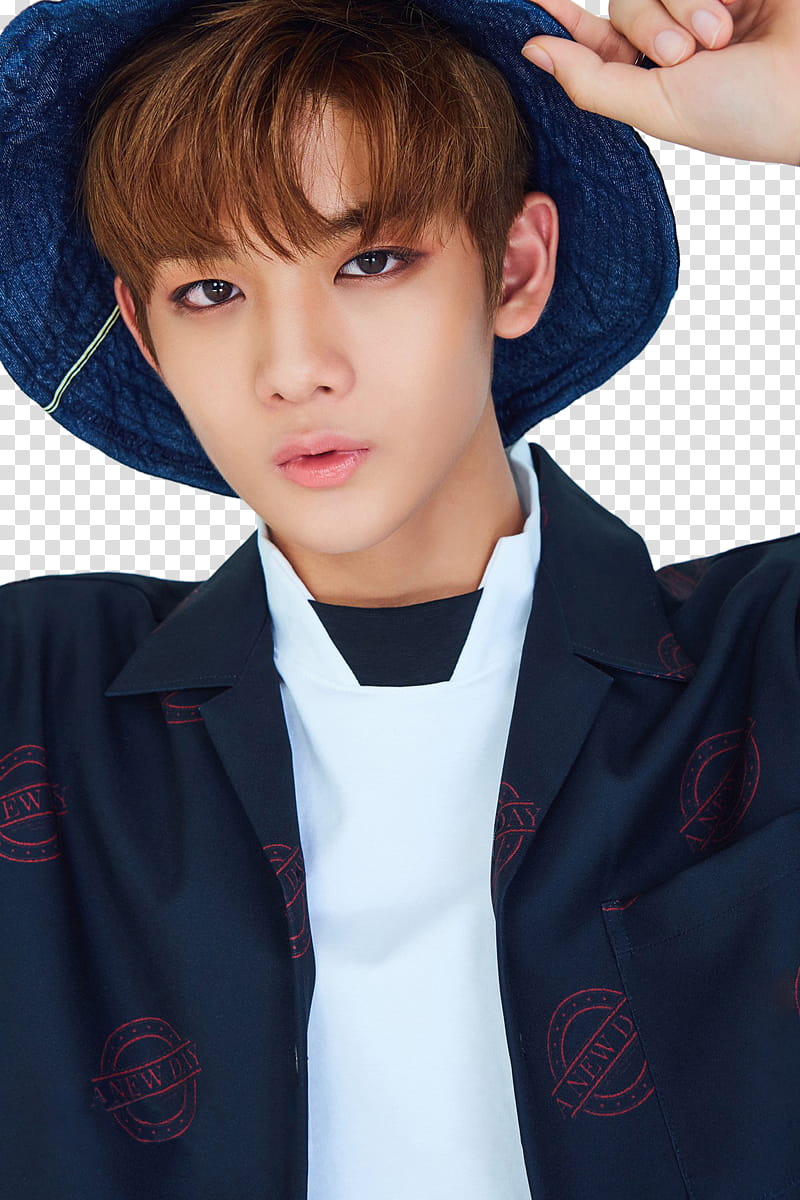 Wanna One SKY VER P, man wearing black blazer and white shirt transparent background PNG clipart