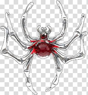 red and grey spider illustration transparent background PNG clipart