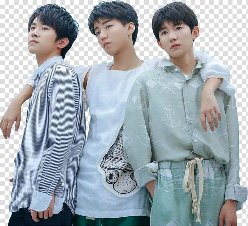 Share  TFBOYS, three men standing together transparent background PNG clipart
