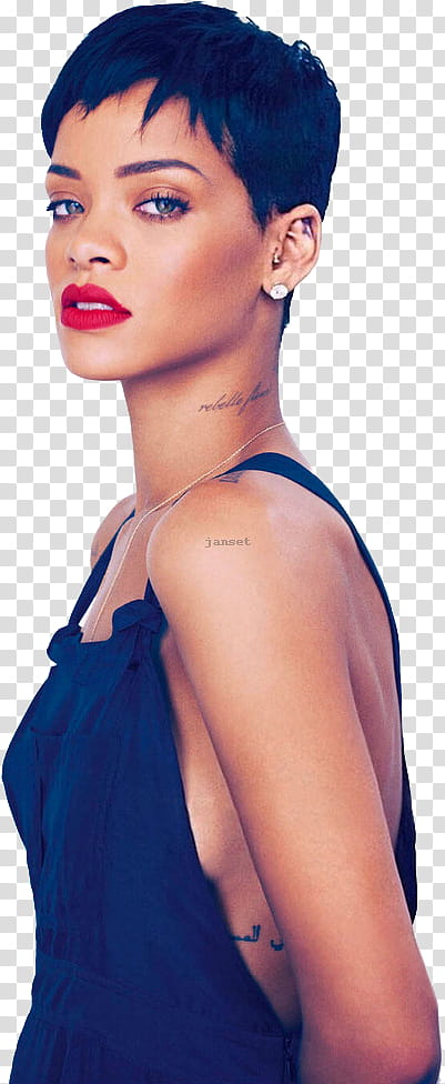 Rihanna, Robyn Rihanna Fenty wearing black sleeveless top transparent background PNG clipart