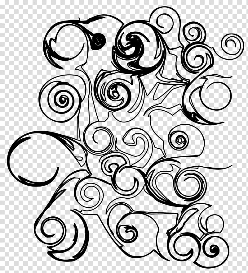 Swirly, black frame transparent background PNG clipart