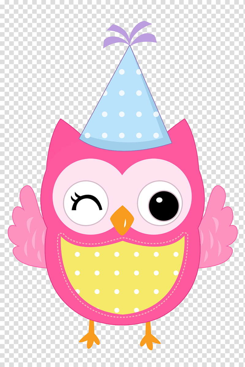 Teachers Day Drawing, Owl, Party, Birthday
, Little Owl, Party Horn, Balloon, Pink transparent background PNG clipart