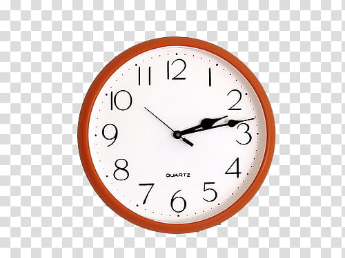 round white and brown analog wall clock transparent background PNG clipart