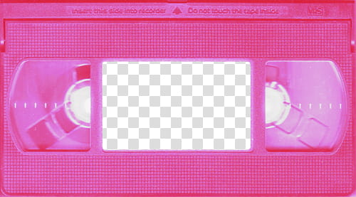 Full, pink cassette tape transparent background PNG clipart