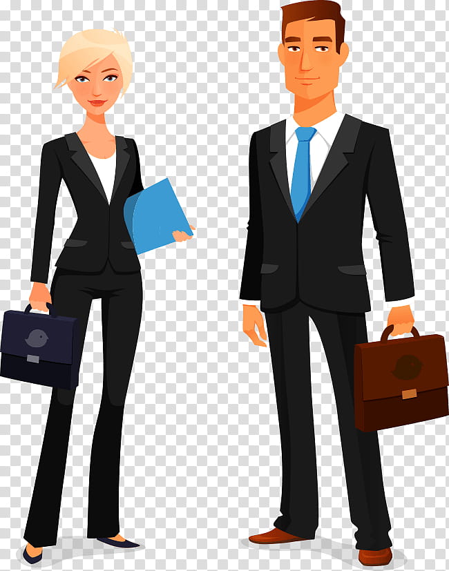 Business Woman, Businessperson, Standing, Suit, Formal Wear, Cartoon, Male, Gentleman transparent background PNG clipart