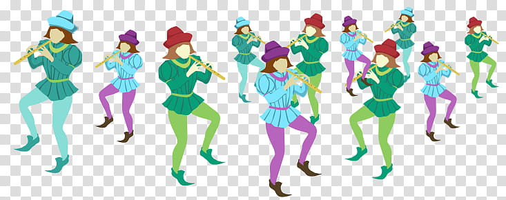 Eleven Pipers Piping, elves illustration transparent background PNG clipart