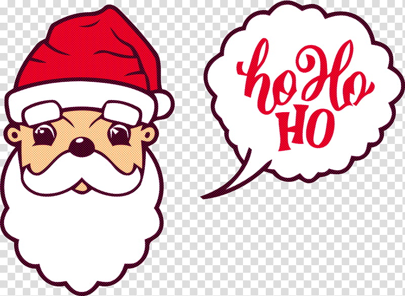 hello santa santa clause christmas, Christmas , Hair, Cartoon, Facial Hair, Head, Text, Cheek transparent background PNG clipart