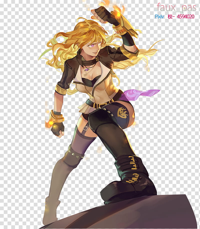 RWBY, Yang Xiao Long, yellow-haired female anime character transparent background PNG clipart