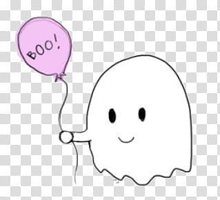 Doodles and Drawing , ghost with balloon illustration transparent background PNG clipart