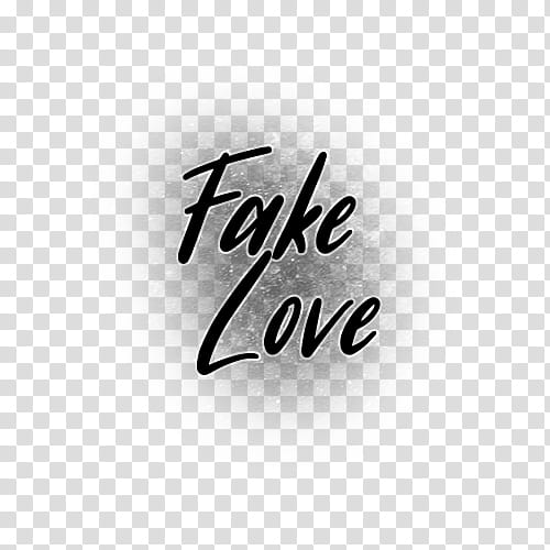O, Fake Love text transparent background PNG clipart