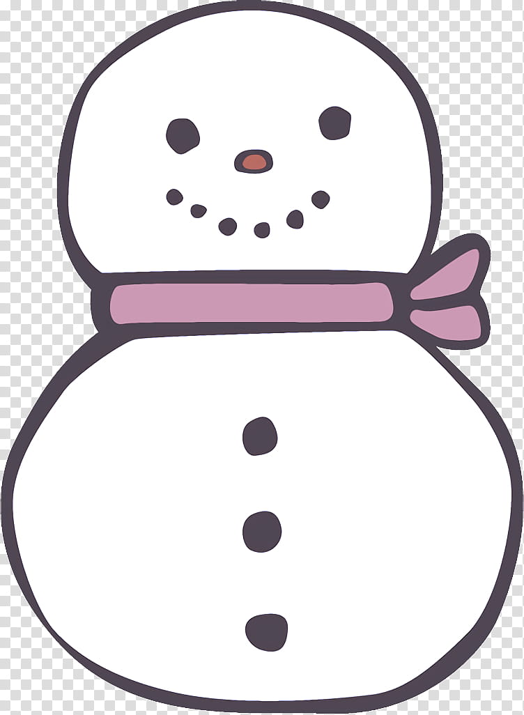 Snowman, Pink, Line Art transparent background PNG clipart