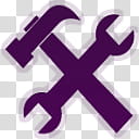 Vio for XP, purple hammer and wrench logo transparent background PNG clipart