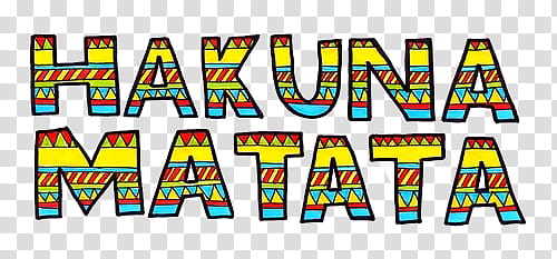 Overlays, multicolored hakuna matata text transparent background PNG clipart
