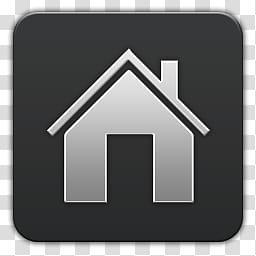Quadrates Extended Gray And Black House Icon Transparent Background Png Clipart Hiclipart