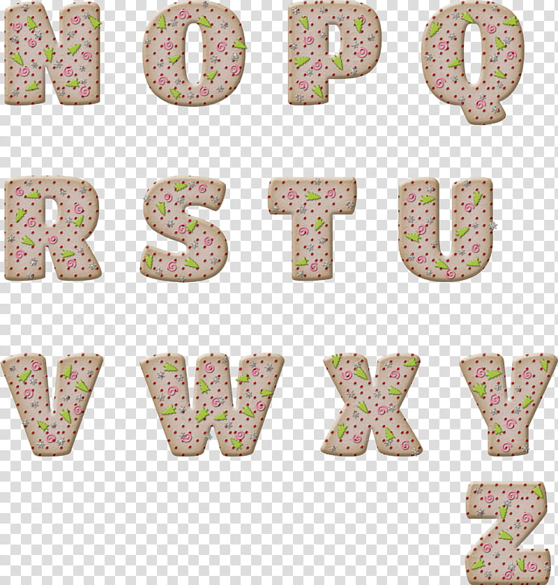 Alpha Christmas Cookie, alphabet text transparent background PNG clipart