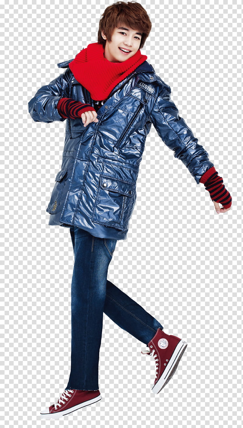 FREE SHINee  S, boy wearing blue jacket and blue jeans transparent background PNG clipart