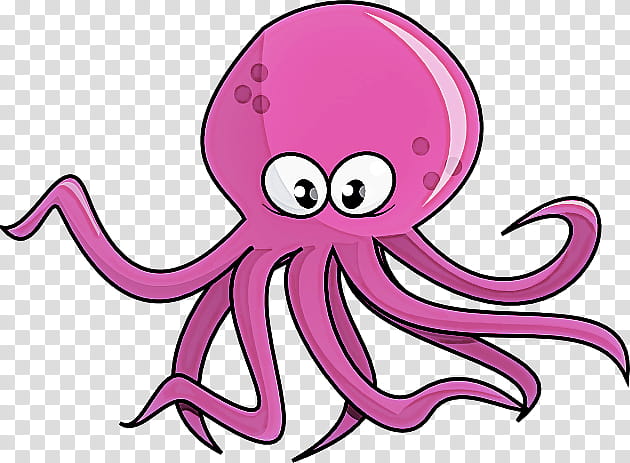 octopus giant pacific octopus pink octopus, Cartoon, Magenta, Sticker, Animal Figure transparent background PNG clipart