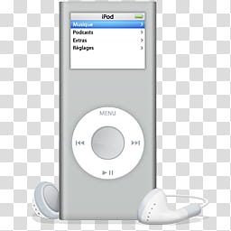 Ipod nano Cristallo Intenso, iPod nano argente icon transparent background PNG clipart