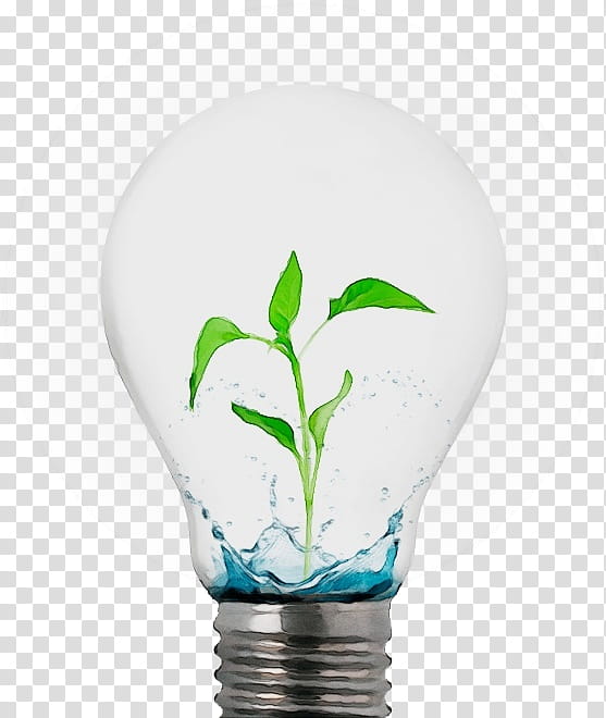 Light bulb, Watercolor, Paint, Wet Ink, Green, White, Incandescent Light Bulb, Leaf transparent background PNG clipart