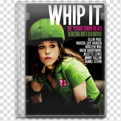 Movie Icon , Whip It, Whip It Be Your Own Hero DVD case transparent background PNG clipart