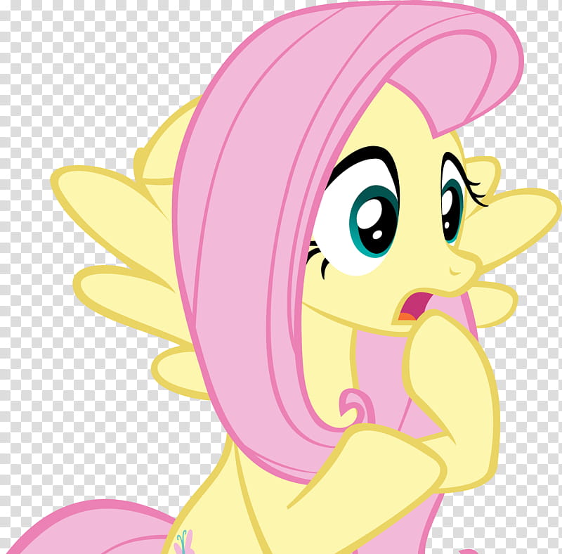 Fluttershy Gasp, yellow My Little Pony character illustration transparent background PNG clipart