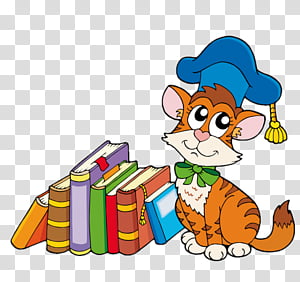 Reading is Fun Cat with Book Teacher Student Clipart Digital Download SVG  PNG JPG PDF Cut Files