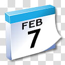 WinXP ICal, February  calendar icon transparent background PNG clipart