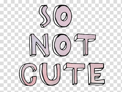 so not cute text transparent background PNG clipart