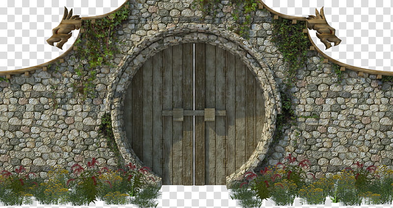 Dragon Gate , brown wooden door transparent background PNG clipart