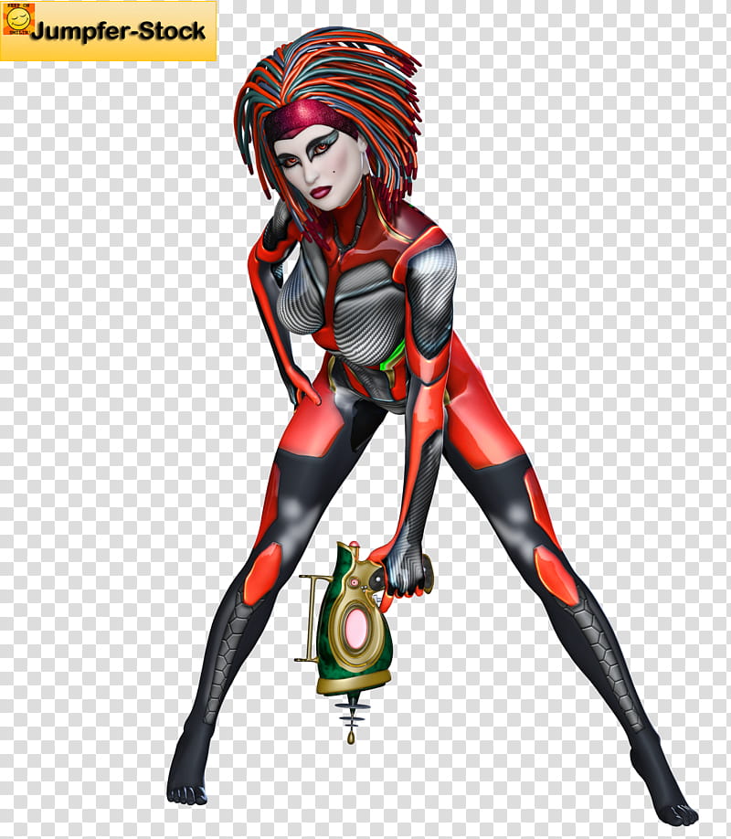 Cyber Girl , Jumpfer, character transparent background PNG clipart