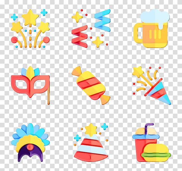 Baby toys, Watercolor, Paint, Wet Ink, Cake Decorating Supply, Yellow, Sticker, Birthday Candle transparent background PNG clipart